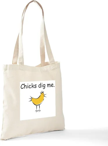 Vista 6 de CafePress Chicks Dig Me Tote Bag Bolsa de lona natural, bolsa de compras reutilizable