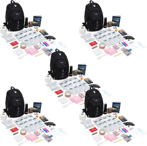 Vista 10 de Solo Series Complete - Kit de supervivencia de 72 horas para 1 persona con alimentos, agua, guía de emergencia, mochila negra y equipo esencial