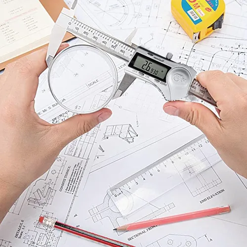 Vista 6 de Herramienta de medición del micrómetro del calibrador de Digitaces, 6 pulgadas/492.1 ft m Stainless Steel, Electronic Vernier Calipers, IP54