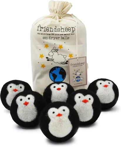 Vista 19 de Friendsheep Bolas secadoras de lana, alternativa orgánica reutilizable para suavizantes de telas para lavandería, hechas a mano, comercio justo