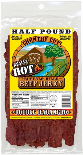 Vista 9 de Buffalo Bills 8oz Barbacoa Country Cut Beef Jerky Pack (carne seca húmeda y tierna)