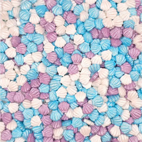 Vista 11 de NCS Gránulos comestibles en forma de tiburón – Decoración de cupcakes azules, pasteles y galletas, 7 onzas