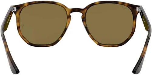 Vista 7 de Ray-Ban Gafas de sol unisex con montura Habana clara, lentes marrón oscuro, 2.126 in