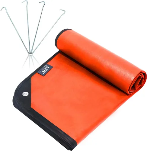 Vista 8 de LYN Manta de emergencia resistente, equipo de supervivencia, impermeable, aislada, lona de emergencia para camping, senderismo, bushcraft