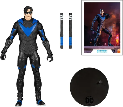 Vista 7 de McFarlane Toys - DC Multiverse Nightwing (Gotham Knights) Figura de acción de 7 pulgadas con accesorios