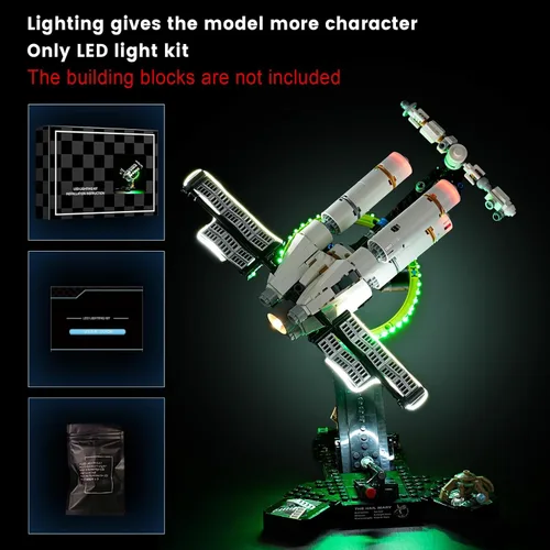 Vista 5 de Vaodest Kit de luz LED compatible con Lego 11389 Project Hail Mary, juego de bloques de construcción, luces de visualización
