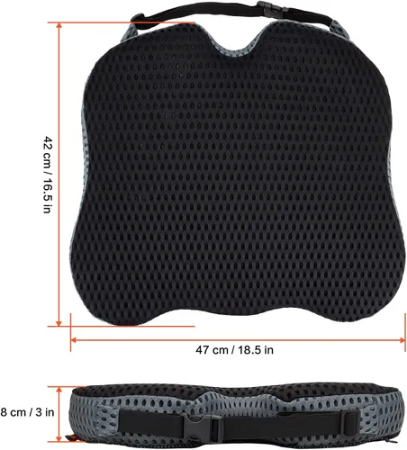 Vista 10 de Cojín de asiento de automóvil, cómodos cojines de espuma viscoelástica para conducir, cojín de asiento para conductor de asiento de automóvil