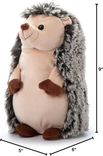 Vista 8 de The Petting Zoo Peluche de erizo, regalos para niños, animales salvajes del zoológico Onez, juguete de peluche de erizo de 9 pulgadas