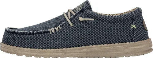 Vista 18 de Hey Dude Wally Linen - Mocasines para hombre, cómodos y ligeros, sin cordones Blanco