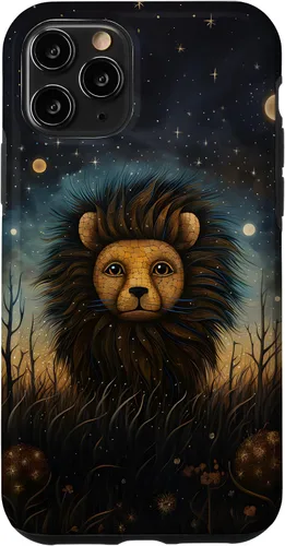 Vista 27 de iPhone 16 Lion at Twilight Lindas estrellas de león en la noche
