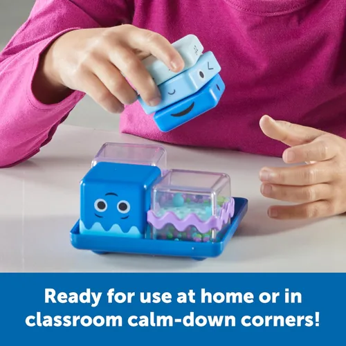 Vista 4 de Learning Resources Cool Down Cubes Juego Sensorial de Juguetes de Jugar - Actividades de Rincón Tranquilo para Niños, Habilidades de Regulación