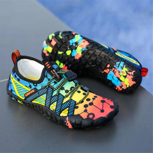 Vista 8 de UBFEN - Zapatos para el agua para niños y niñas zapatos acuáticos y livianos de secado rápido para ir a la playa practicar deportes hacer natación e