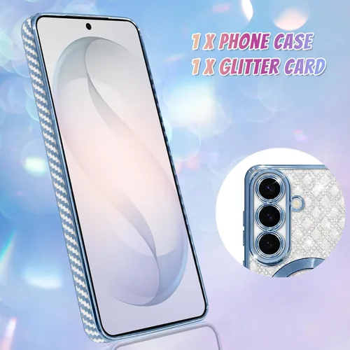 Vista 394 de Bonoma - Funda compatible con Samsung Galaxy S21 Plus, diseño de corazón con purpurina, color rosa Support for MagSafe, Plating Magnetic Case TPU