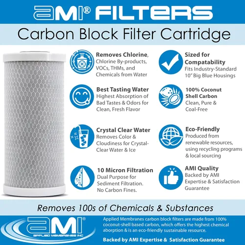 Vista 7 de Applied Membranes Inc. Reemplazo de cartucho de filtro de agua de 3 etapas para toda la casa, incluye cartuchos de filtro de sedimentos, carbono