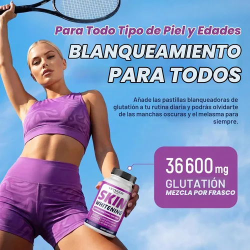 Vista 4 de LILYMOON Píldoras Blanqueadoras de Glutatión Píldoras para Blanquear la Piel - Fórmula para Blanquear la Piel - Píldoras de Glutatión para Blanquear