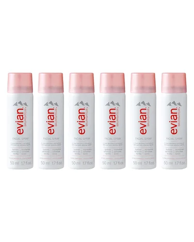 Vista 10 de Evian Facial Spray 1.7 oz - Hydrating Mineral Water Mist for Face & Skin - Refreshes Makeup and Tones Skin - TSA-Approved Mini Facial Spray Set for