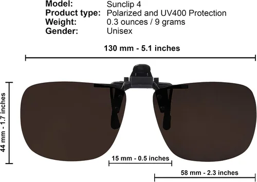 Vista 2 de Gafas de sol polarizadas con clip para lentes de sol con clip sobre gafas graduadas con estuche incluido