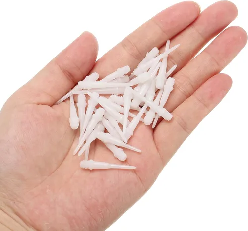 Vista 4 de PATIKIL Puntas de dardos de plástico, 2BA hilo suave dardo punta de plástico punta suave accesorios de dardo Blanco
