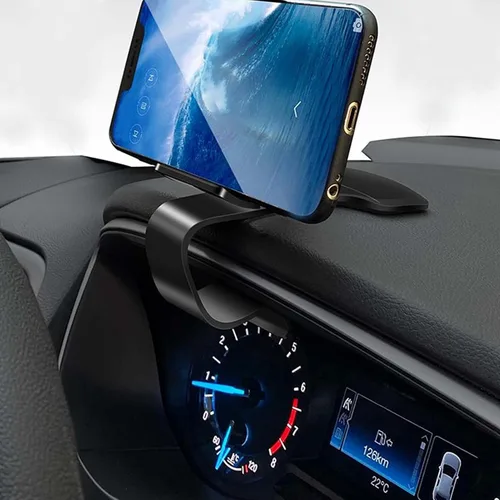 Vista 7 de Soporte de teléfono para salpicadero, soporte de teléfono para automóvil, antideslizante, clip universal para 3-6.5 pulgadas MP4 PDA