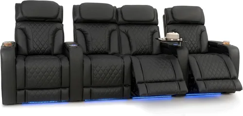 Vista 34 de Seatcraft Luminis 365 - Asiento de cine en casa (fila de 2 biplazas), color carmesí