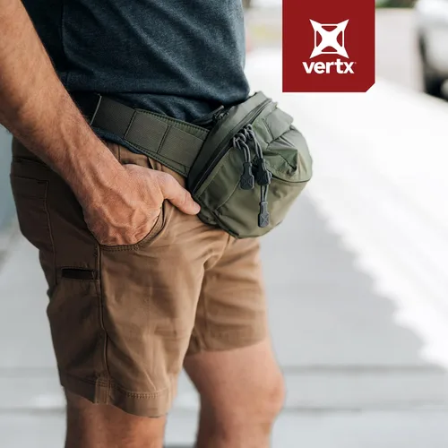 Vista 6 de Vertx Cangurera táctica para hombre, con cintura táctica de 2 l, para viajes, CCW, EDC