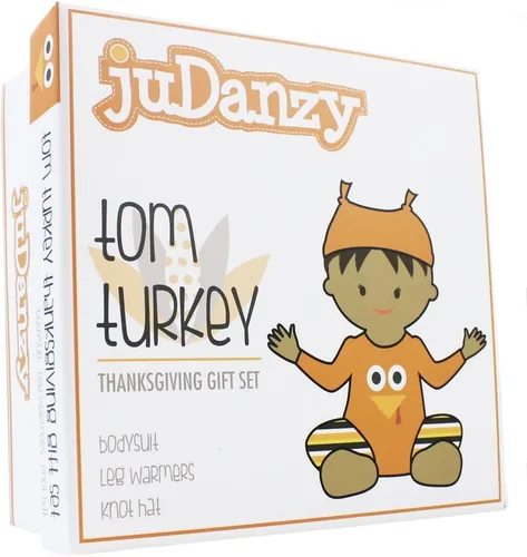 Vista 2 de juDanzy caja de regalo con conjunto para bebé, diseño navideño y Halloween.