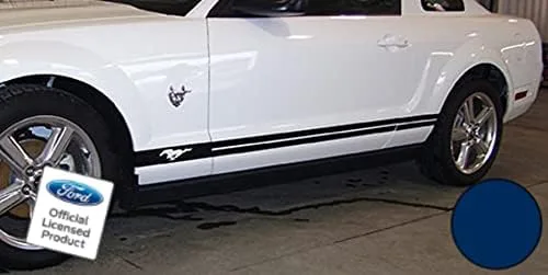Vista 8 de Adhesivos de rayas laterales para puerta de panel basculante para Ford Mustang Negro (brillo) - RAA - CB