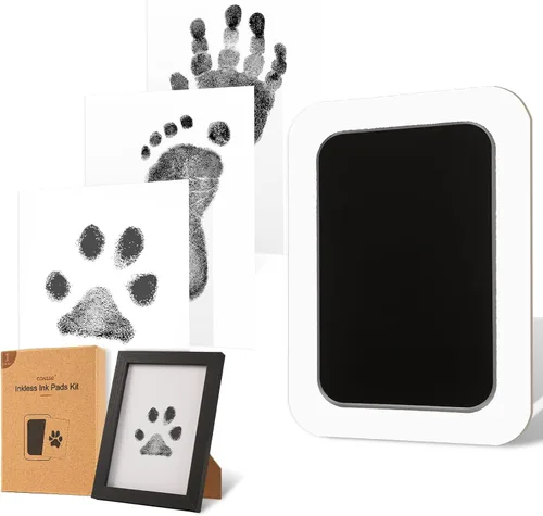 Vista 16 de Kit de huellas sin tinta para perros, gatos y bebés, kit de huellas de manos de bebé y nariz de perro de tacto limpio, kit de huellas de perro sin