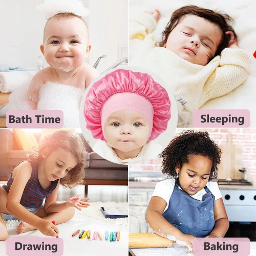 Vista 3 de 3 gorros de bebé para dormir, gorro de dormir para bebés, niñas, niños y niños pequeños