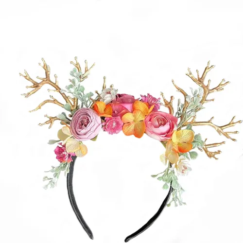 Vista 16 de Vivivalue Corona floral niña diadema floral diadema flor halo boda fiesta fotos