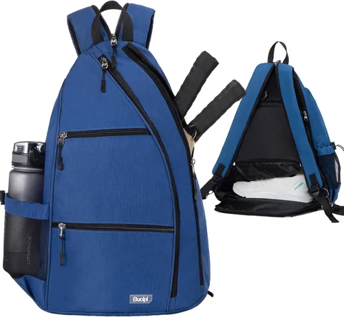 Vista 15 de Sucipi Pickleball Bag for Men & Women,Convertible Backpack with Fence Hook Negro
