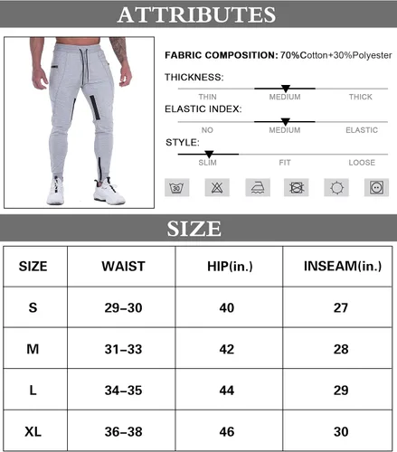 Vista 5 de MAIKANONG Pantalones deportivos para hombre, pantalones cónicos, informales, para entrenamiento, gimnasio, entrenamiento, pantalones ajustados