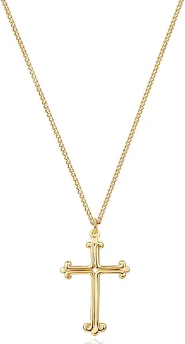 Vista 90 de Fettero - Collar con dije de cruz de fe, chapado en oro de 14 K, cadena fina, minimalista, simple, pequeña, para oración, regalo de joyería religiosa