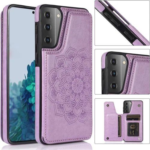 Vista 3 de Asuwish Funda compatible con Samsung Galaxy S21 Glaxay S 21 5G de 6.2 pulgadas y protector de pantalla de vidrio templado, accesorios