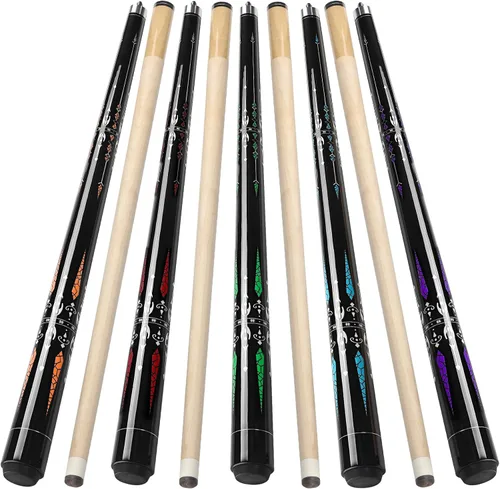 Vista 9 de Pool Cue, 58" Billiard Cue Stick 2-Piece Maple Wood Pool Cue Stick 18 19 20 21oz for Bar House Pool Table Sports Azul 20oz