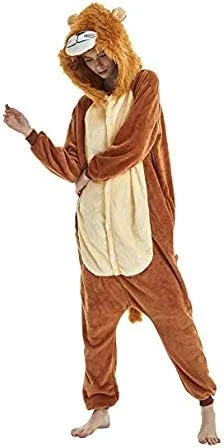 Vista 3 de Pijama unisex para adultos, para disfraz de león, disfraz de Halloween