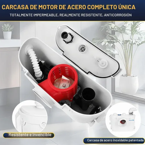 Vista 6 de Bomba maceradora para baño de sótano, sistema de aguas residuales