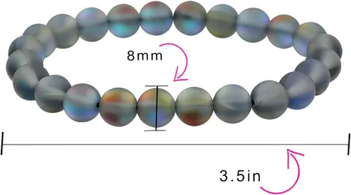 Vista 47 de Bling Jewelry Juego de 3 pulseras elásticas unisex apilables con cuentas redondas de 0.315 pulgadas para mujeres, adolescentes y hombres, multihebra