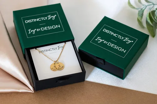 Vista 5 de DistinctlyIvy Collar de aborto espontáneo - Joyería de pérdida infantil - Huellas de bebé de ala de ángel - Rosa de oro de plata inoxidable