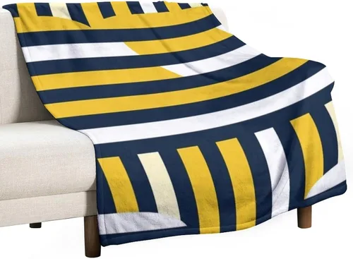 Vista 17 de Manta de rayas náuticas amarillas y azul marino, moderna, ultrasuave, manta de microfibra para sofá, cama para niños y adultos, 30 x 40 pulgadas