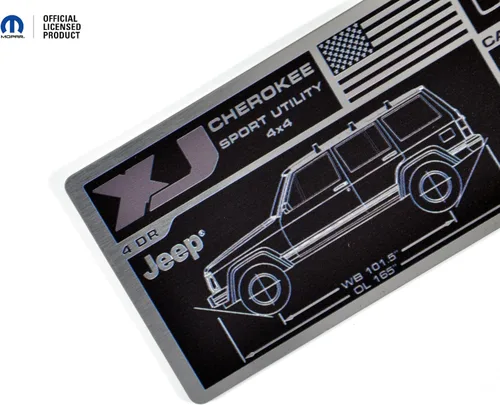 Vista 2 de Placa de datos Jeep® (Cherokee (XJ))
