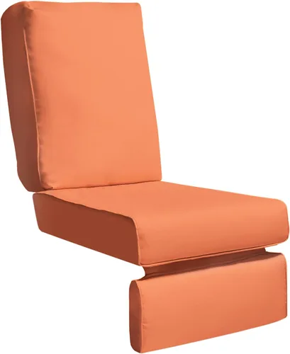 Vista 10 de Cojín de repuesto reclinable para interiores y exteriores, para muebles de patio silla sofá, cojín lavable para asiento profundo, protección UV Beige