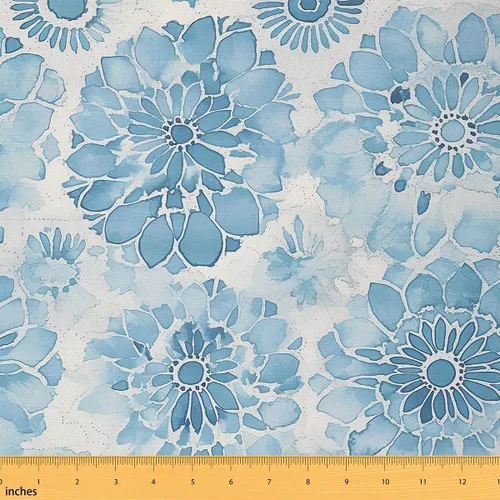 Vista 25 de Feelyou Tela de Flores Groovy por Yarda 1 Yarda Niños Tela de Tapicería Floral Retro para Sillas para Niños Niñas Adolescentes Flores Hippie
