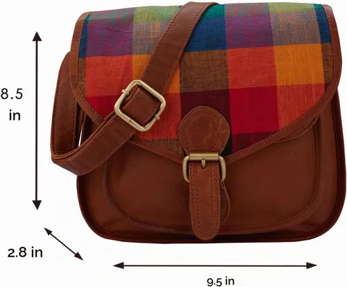 Vista 7 de FINELAER Bolso bandolera de cuero vintage