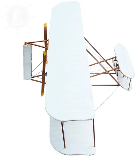 Vista 9 de Old Modern Handicrafts 1903 Wright Brother Flyer - Escala 1:10 - Modelo de avión - Modelo de avión de madera de calidad de museo para el hogar