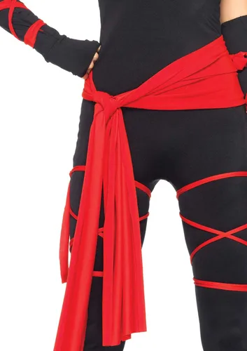 Vista 3 de Leg Avenue Disfraz de Ninja mortal de 4 piezas para mujer Negro