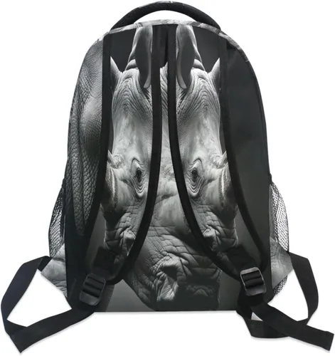 Vista 5 de Nander Mochila de viaje con mapa del mundo, pintura escolar, mochila para computadora portátil, mochila universitaria para mujeres, hombres, niños