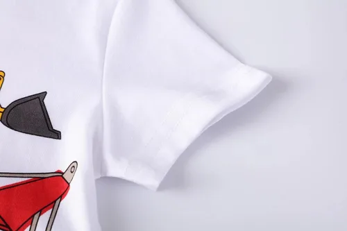 Vista 4 de Conjunto corto de ropa de verano para niños pequeños, de algodón Bs20-tz51