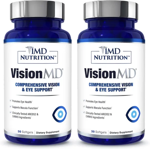 Vista 11 de 1MD Nutrition VisionMD - Vitamina para ojos CARMIS - Suplemento ocular para adultos - con OptiLut luteína y zeaxantina - Apoya el cuidado