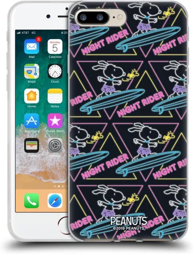 Vista 178 de Head Case Designs Funda de gel suave con licencia oficial de Peanuts Tropical Surf Snoopy Aloha Disco compatible con Apple iPhone 13 Mini Surf